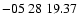 $ -05\ 28\ 19.37$