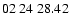 $ 02\ 24\ 28.42$