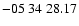 $ -05\ 34\ 28.17$