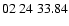 $ 02\ 24\ 33.84$