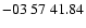 $ -03\ 57\ 41.84$