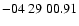 $ -04\ 29\ 00.91$