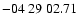 $ -04\ 29\ 02.71$
