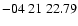 $ -04\ 21\ 22.79$