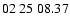 $ 02\ 25\ 08.37$