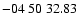 $ -04\ 50\ 32.83$