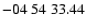 $ -04\ 54\ 33.44$