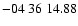 $ -04\ 36\ 14.88$