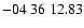 $ -04\ 36\ 12.83$