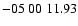 $ -05\ 00\ 11.93$