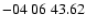 $ -04\ 06\ 43.62$