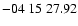 $ -04\ 15\ 27.92$