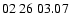 $ 02\ 26\ 03.07$
