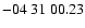 $ -04\ 31\ 00.23$