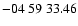 $ -04\ 59\ 33.46$