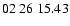 $ 02\ 26\ 15.43$