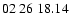 $ 02\ 26\ 18.14$