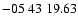 $ -05\ 43\ 19.63$