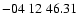 $ -04\ 12\ 46.31$