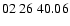 $ 02\ 26\ 40.06$