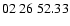 $ 02\ 26\ 52.33$