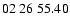 $ 02\ 26\ 55.40$