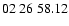 $ 02\ 26\ 58.12$