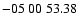 $ -05\ 00\ 53.38$