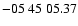 $ -05\ 45\ 05.37$
