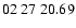 $ 02\ 27\ 20.69$