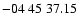 $ -04\ 45\ 37.15$