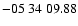 $ -05\ 34\ 09.88$