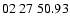 $ 02\ 27\ 50.93$