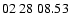 $ 02\ 28\ 08.53$