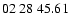$ 02\ 28\ 45.61$