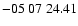 $ -05\ 07\ 24.41$