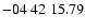 $ -04\ 42\ 15.79$