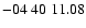 $ -04\ 40\ 11.08$