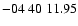 $ -04\ 40\ 11.95$