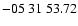 $ -05\ 31\ 53.72$