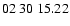 $ 02\ 30\ 15.22$