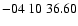 $ -04\ 10\ 36.60$