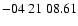 $ -04\ 21\ 08.61$