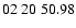 $02 \ 20 \ 50.98 $