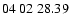 $ 04 \ 02 \ 28.39$