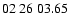$02 \ 26 \ 03.65 $