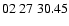 $02 \ 27 \ 30.45 $