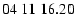 $ 04 \ 11 \ 16.20$