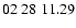 $02 \ 28 \ 11.29 $