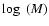 $\log~(M)$